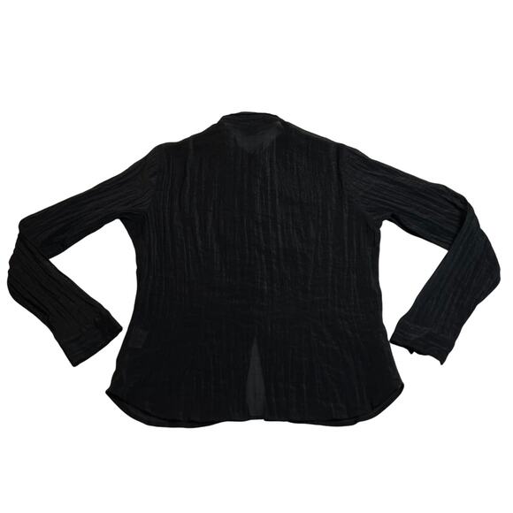 Vintage GUESS Ruffle Trim Button Up Shirt Size XL Semi Sheer Minimalist Y2K 90s - Picture 2 of 8